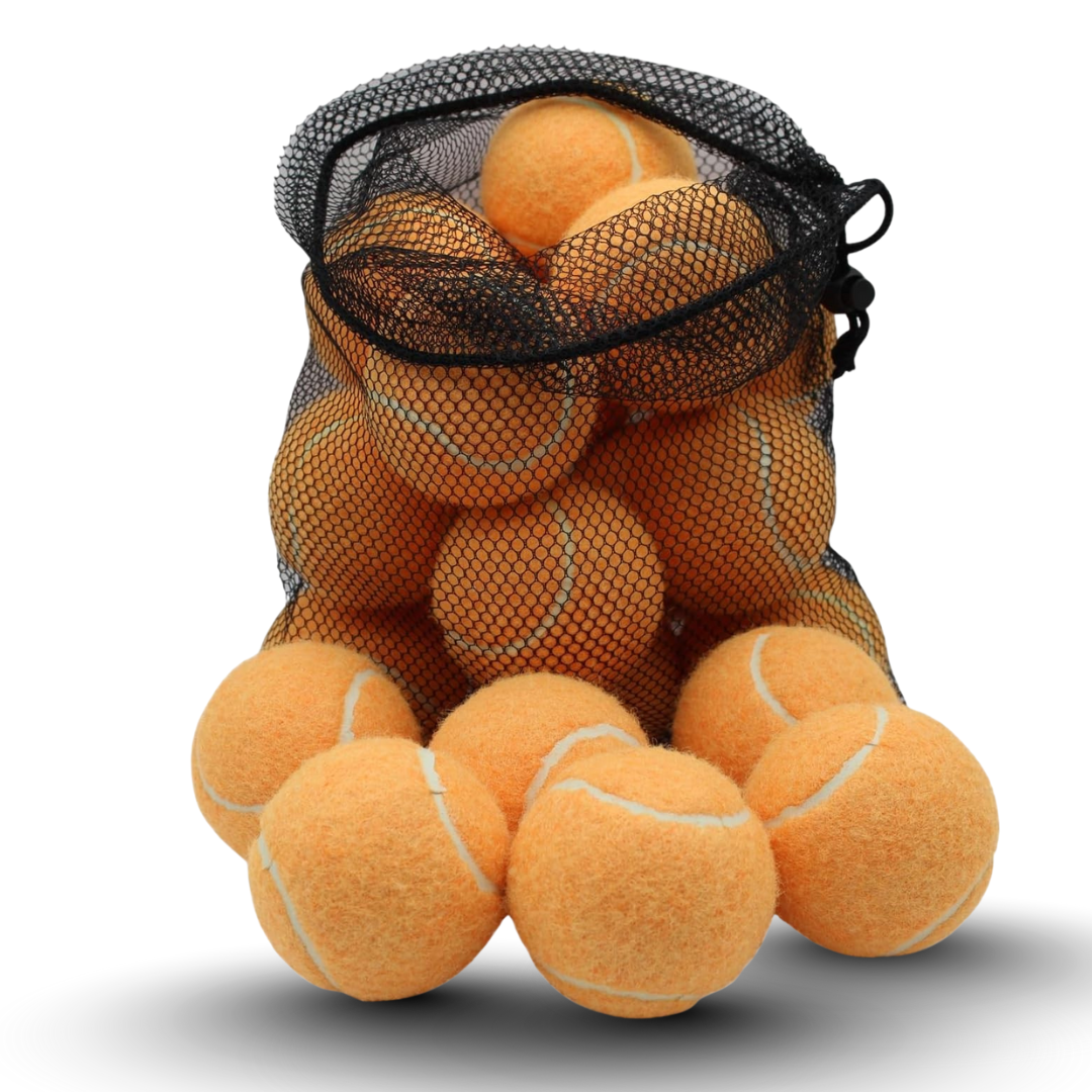 20-Pack Training Tennis Balls with Felt Cover and Reusable Mesh Bag