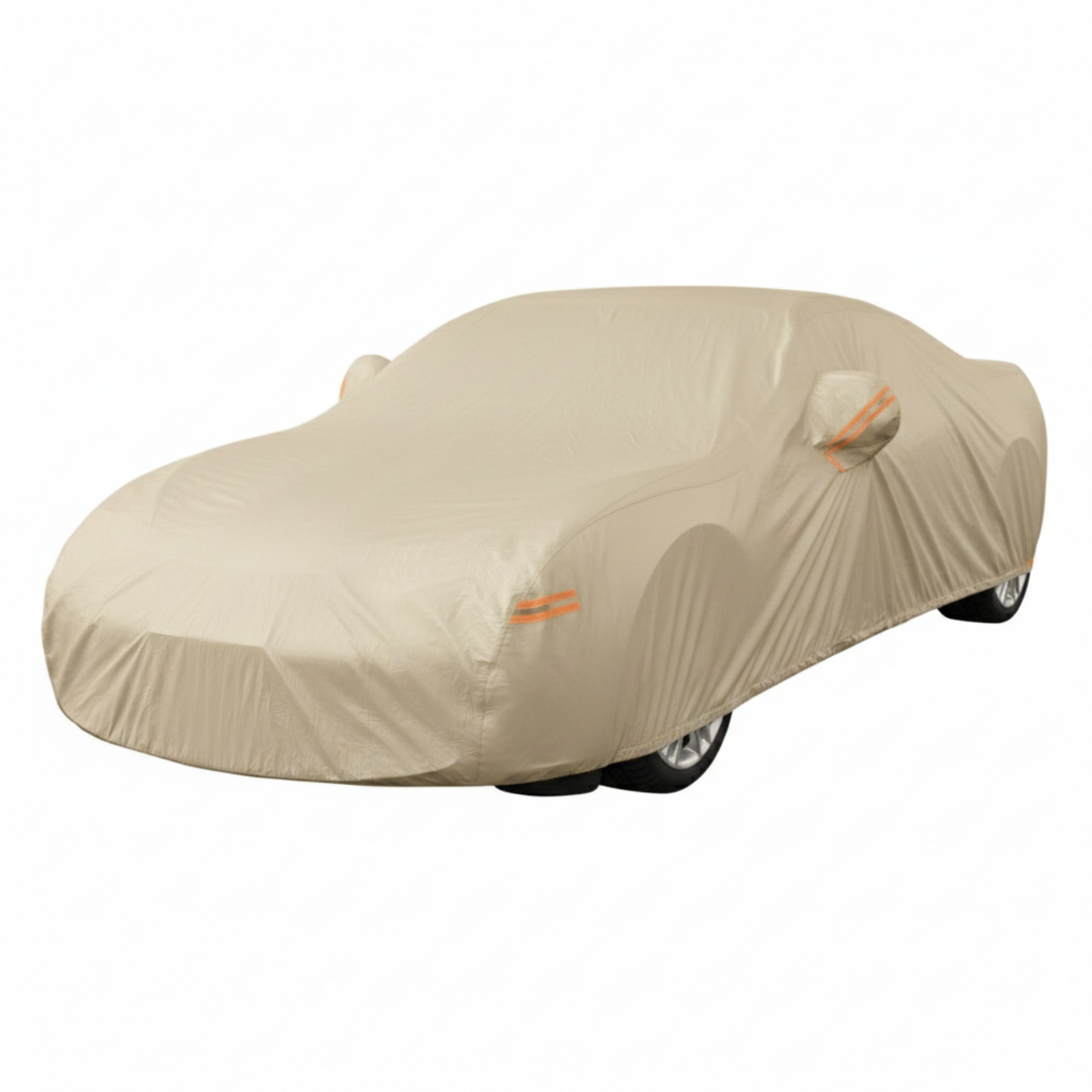 10-Layer Water-Resistant Reflective Vehicle Cover With Straps
