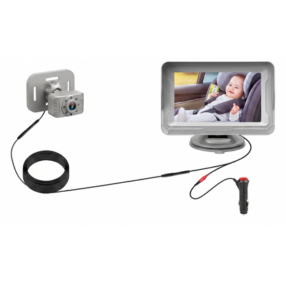 1080P Baby Car Camera System With 4.5 Inch LCD Dashboard Monitor
