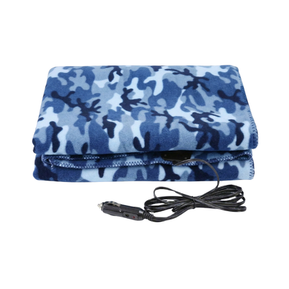 12V Heated Car Blanket Portable Fleece Travel Throw for Vehicles