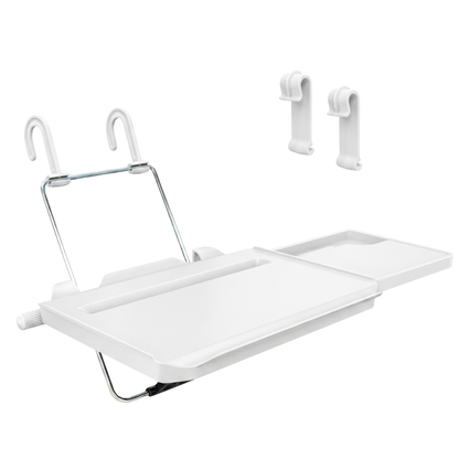 2-in-1 Car Steering Wheel & Headrest Tray for Food, Drink, and Laptop