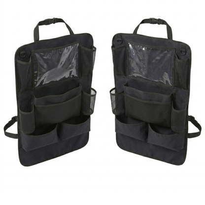 2 Pack Backseat Organizer with Tablet Holder and 9 Storage Pockets