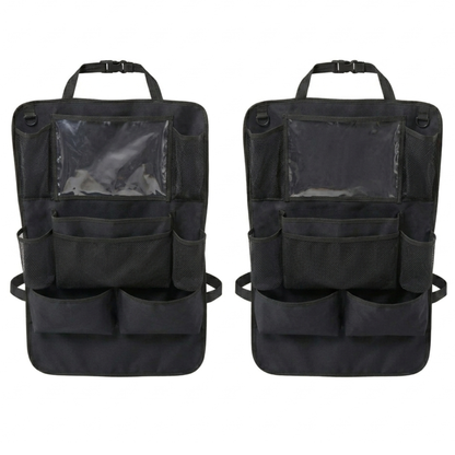 2 Pack Backseat Organizer with Tablet Holder and 9 Storage Pockets