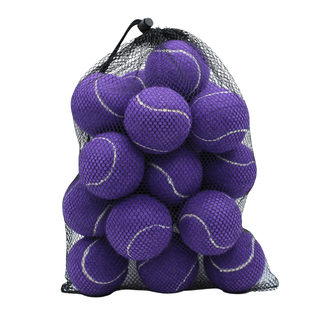 20-Pack Training Tennis Balls with Felt Cover and Reusable Mesh Bag