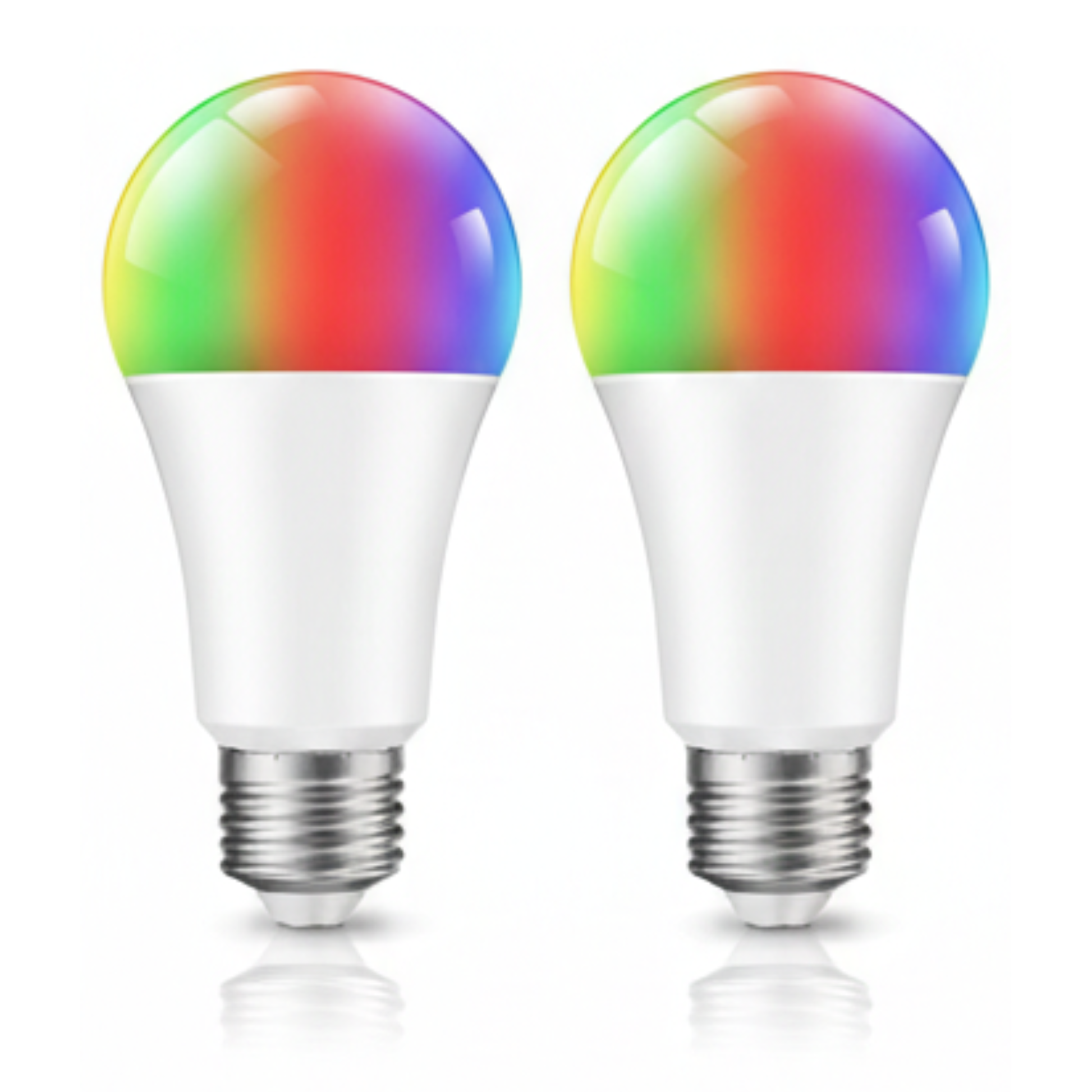 A19 E26 120V RGBWW WiFi Bluetooth Smart LED Bulb, 800 Lumens