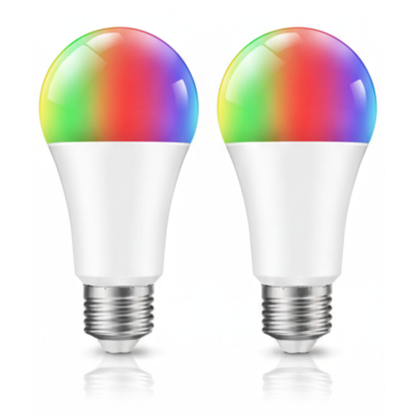 A19 E26 120V RGBWW WiFi Bluetooth Smart LED Bulb, 800 Lumens