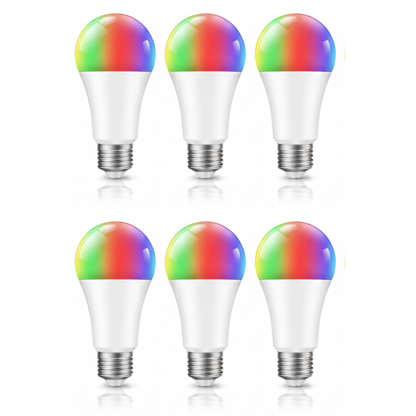 A19 E26 120V RGBWW WiFi Bluetooth Smart LED Bulb, 800 Lumens