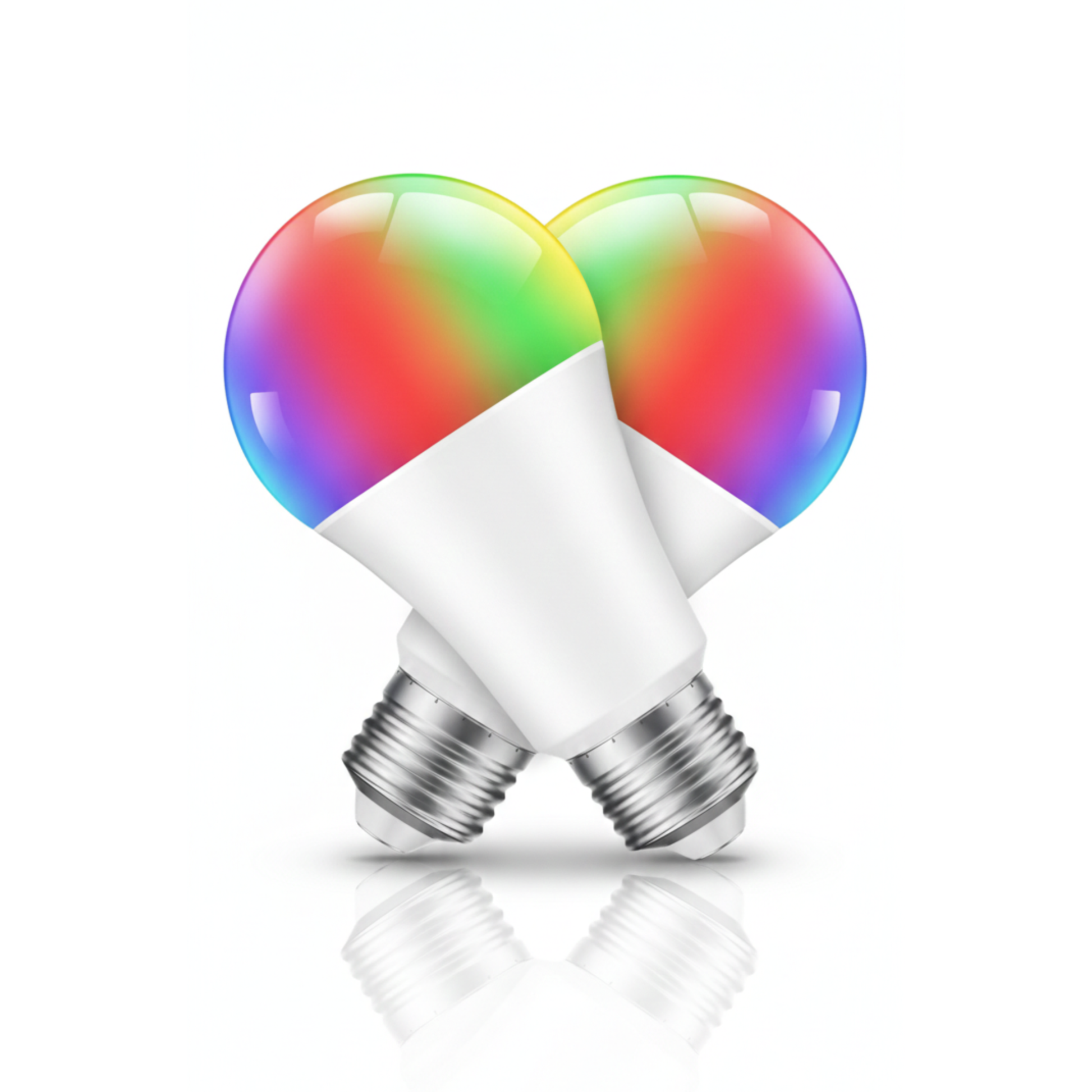 A19 E26 120V RGBWW WiFi Bluetooth Smart LED Bulb, 800 Lumens