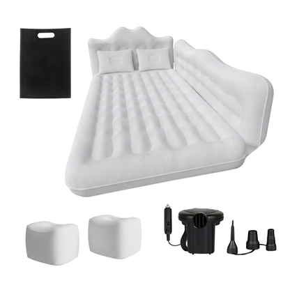 Car Back Seat Inflatable Sleeping Pad with 12V Pump and Pillows