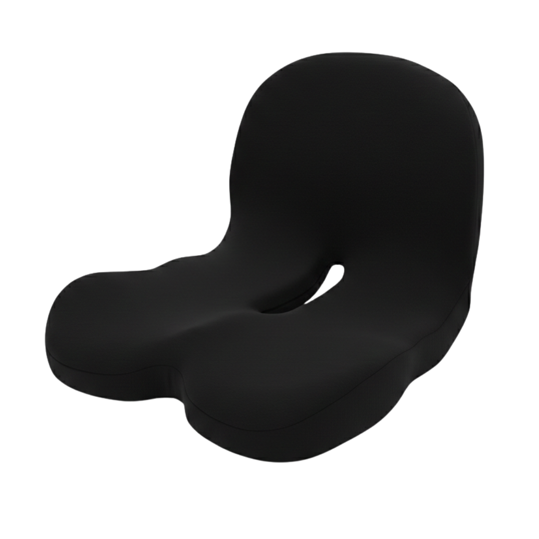Car Seat Cushion with L-Shaped Memory Foam Insert for Vehicle Seating