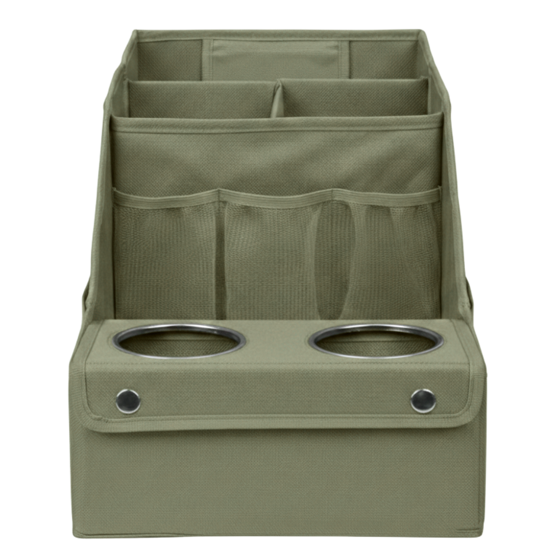 Car Seat Organizer with Storage Compartments & 2 Cup Holders