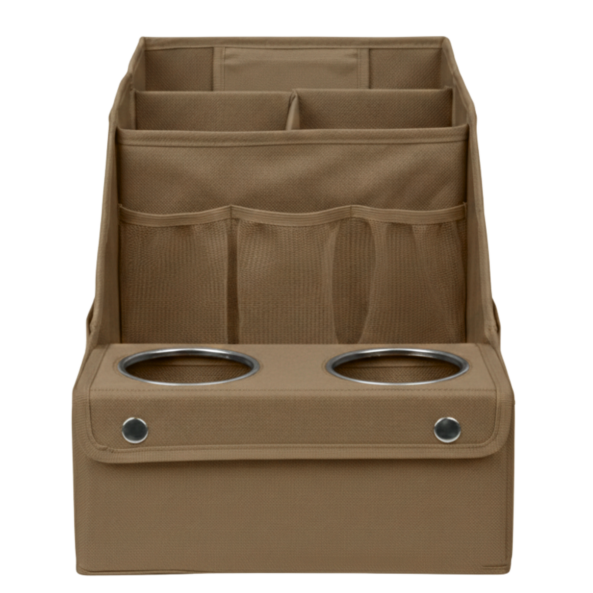 Car Seat Organizer with Storage Compartments & 2 Cup Holders