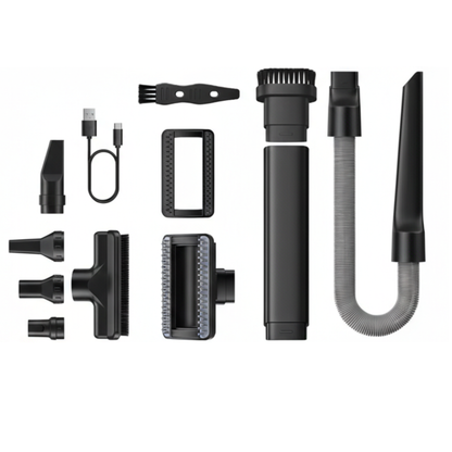 Cordless 4-in-1 Car Vacuum USB-C Charge, 19 kPa, HEPA, 120 mL