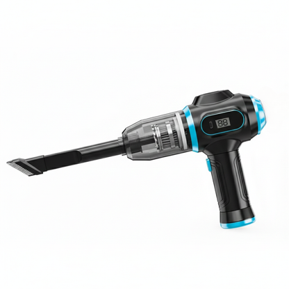 Cordless Car Vacuum 17,000 Pa, HEPA, USB-C, LCD, Multi-Nozzle