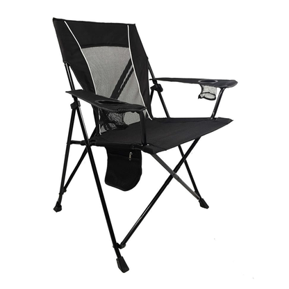 Dual Lock Folding Camping Chair with Cup Holders and Carry Bag