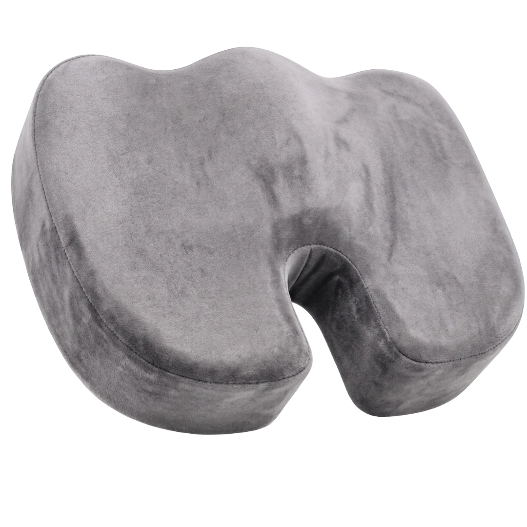 Gel Memory Foam Seat Cushion with U-Shape Cutout and Anti-Slip Base