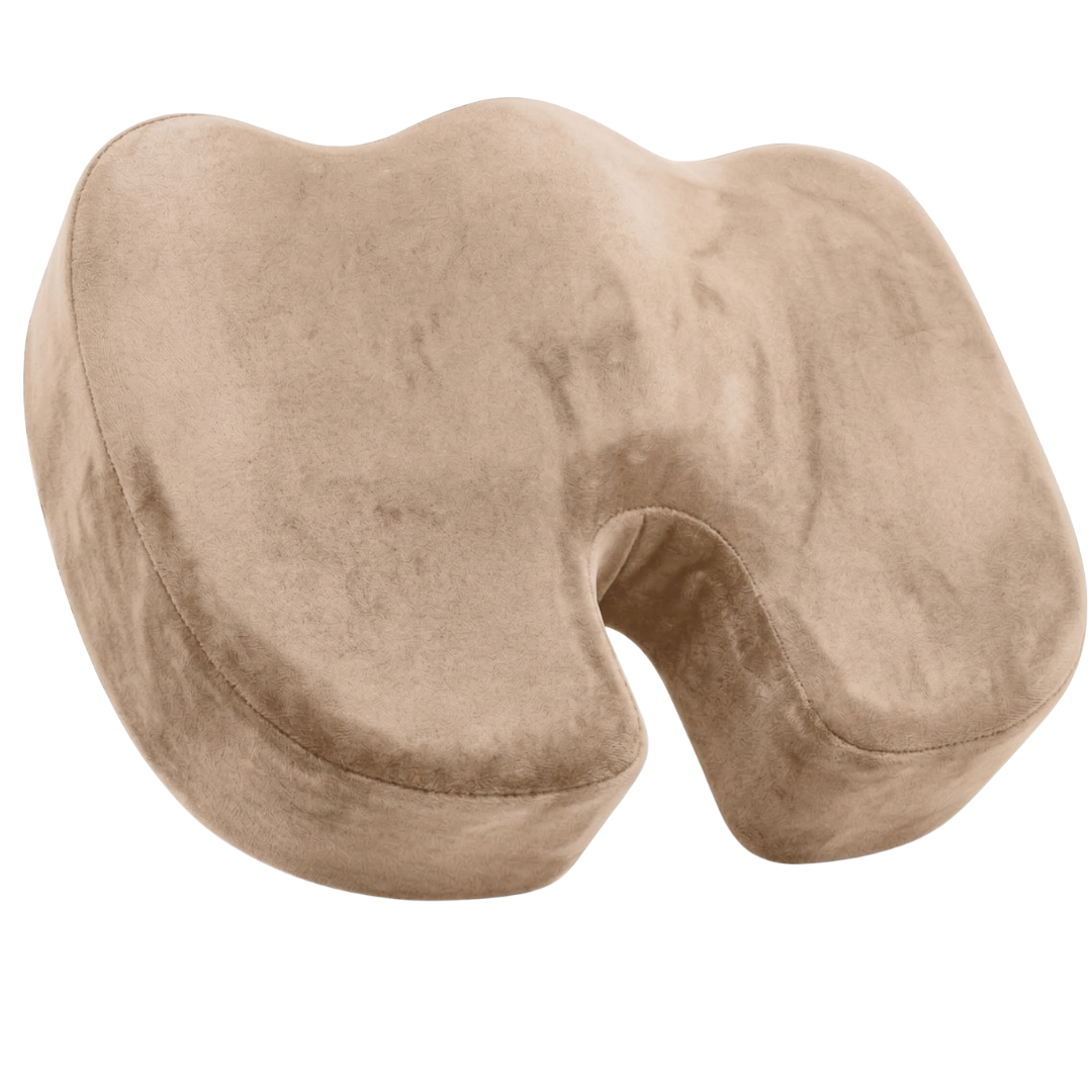 Gel Memory Foam Seat Cushion with U-Shape Cutout and Anti-Slip Base