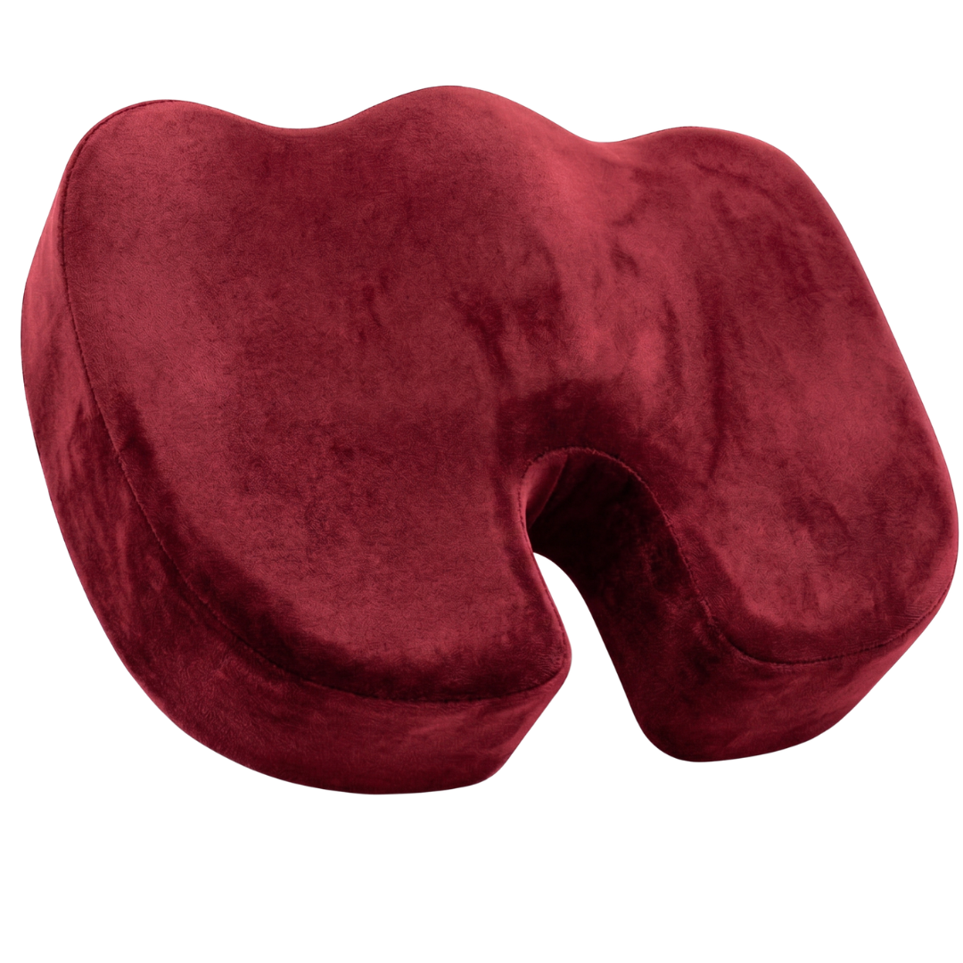Gel Memory Foam Seat Cushion with U-Shape Cutout and Anti-Slip Base