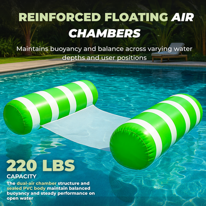Inflatable 4-in-1 Pool Float Hammock Lounge Chair Set