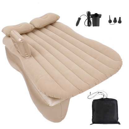 Inflatable Car Back Seat Air Mattress Bed with 12V Pump for SUV