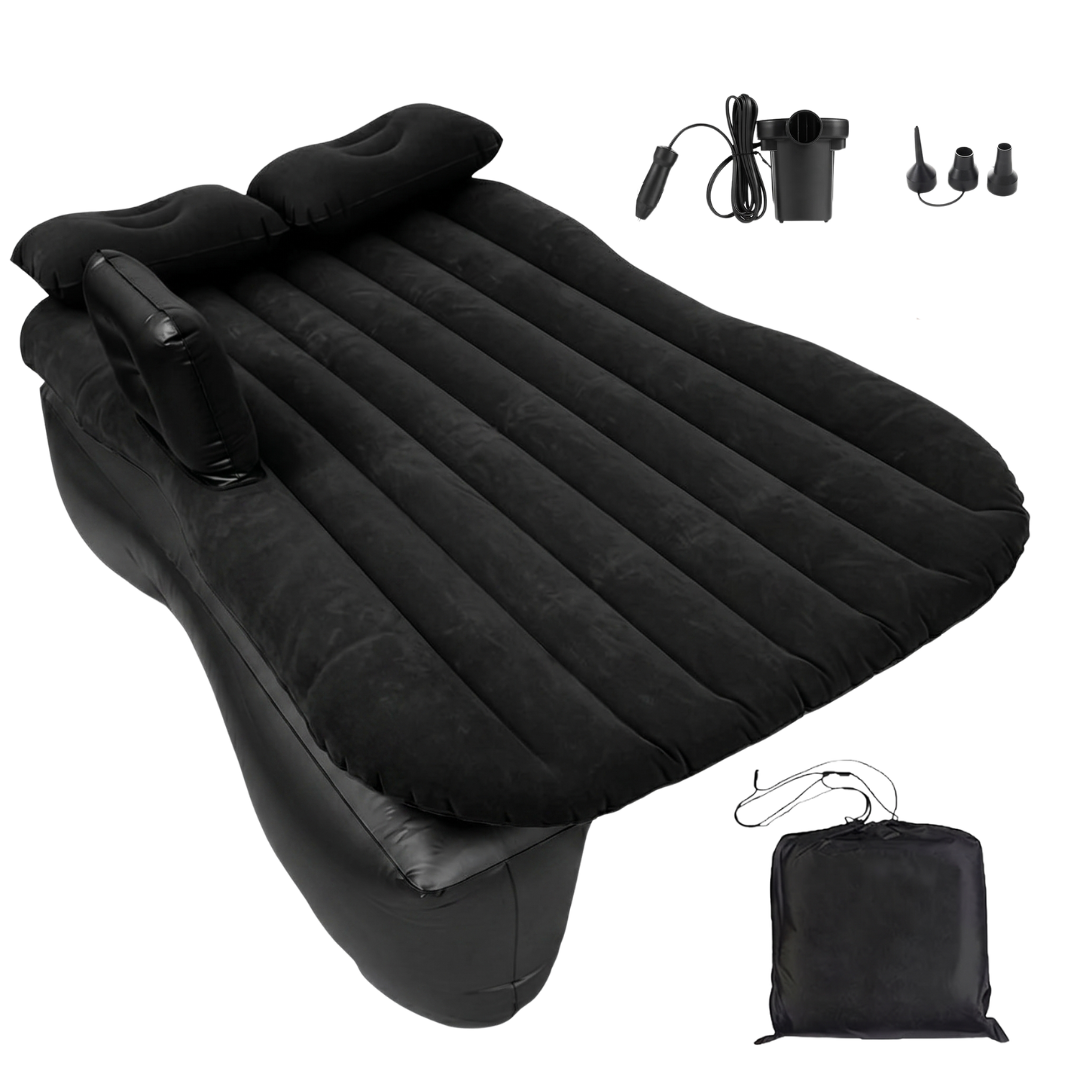 Inflatable Car Back Seat Air Mattress Bed with 12V Pump for SUV