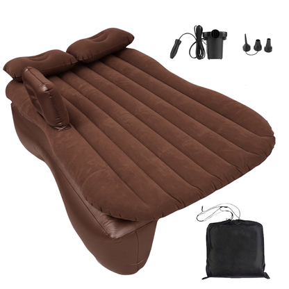 Inflatable Car Back Seat Air Mattress Bed with 12V Pump for SUV