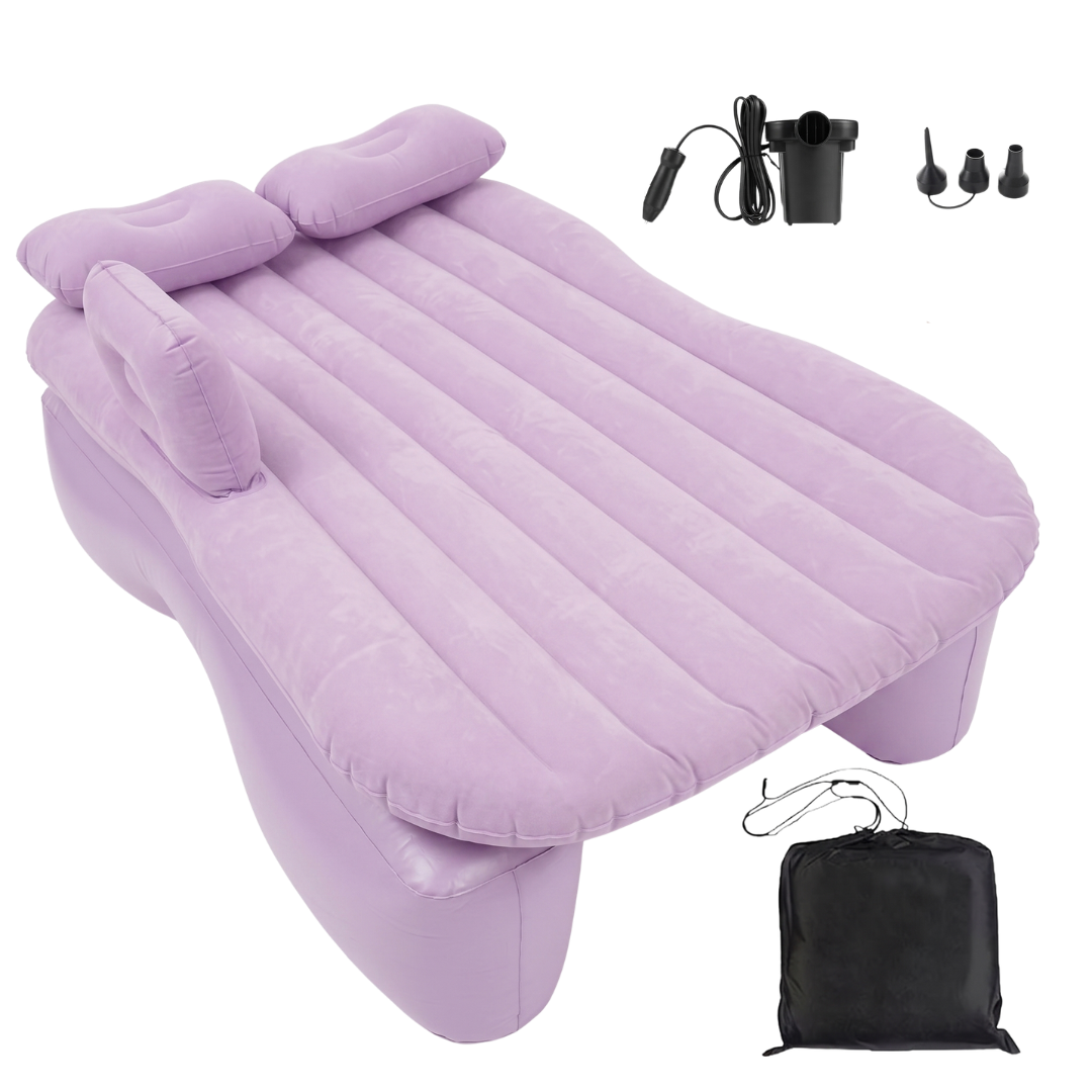 Inflatable Car Back Seat Air Mattress Bed with 12V Pump for SUV