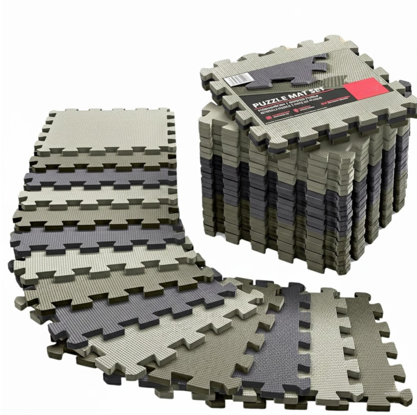 Interlocking EVA Foam Exercise Floor Mat Set for Home Gym or Garage