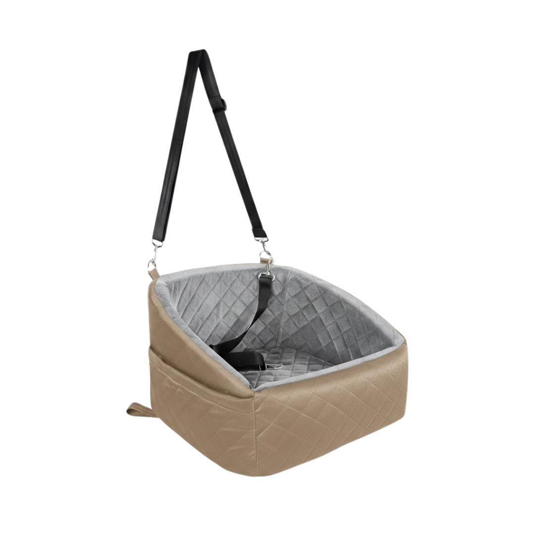 Pet Car Booster Seat 30 lb Oxford with Straps and Side Pockets