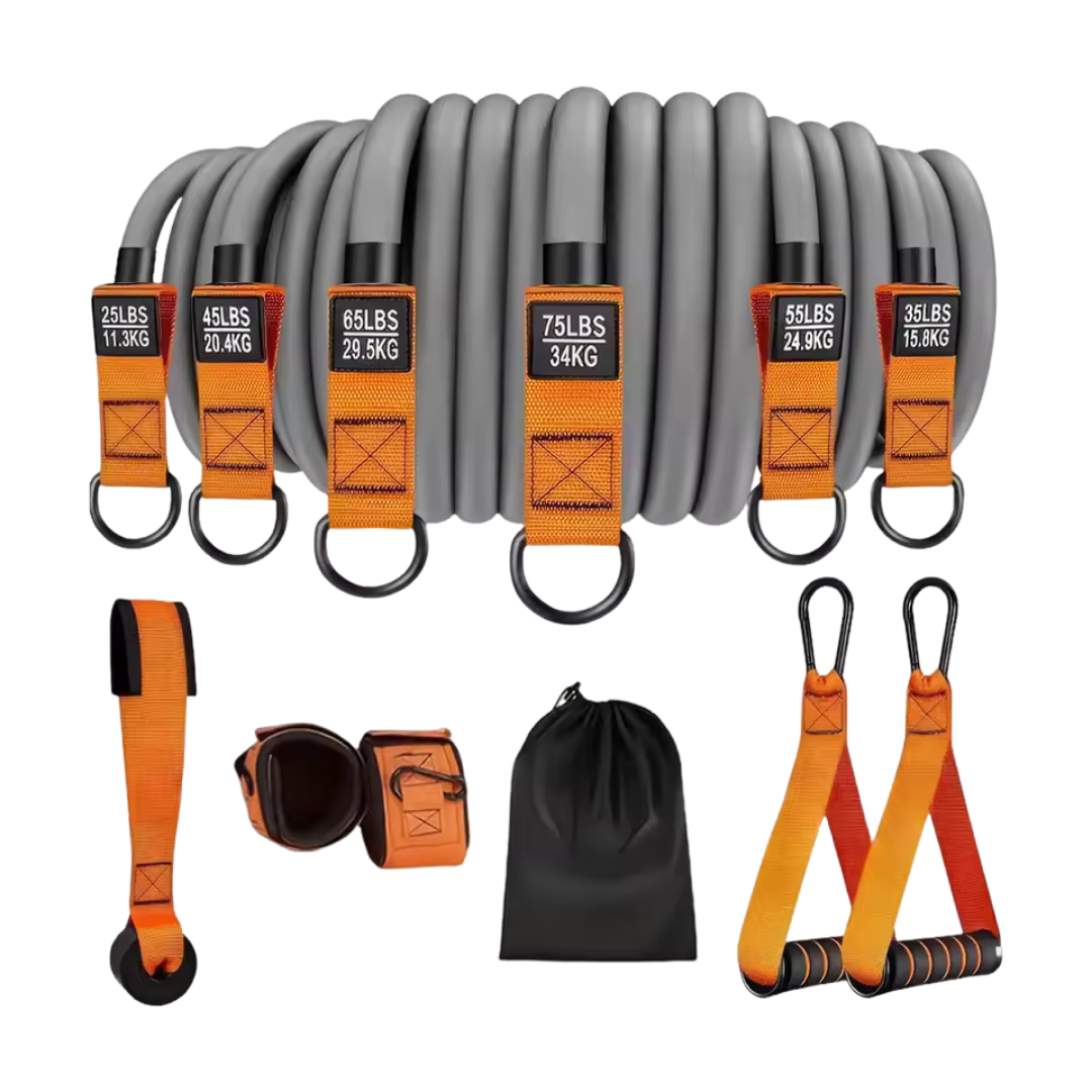 Resistance Band Set with Door Anchor Handles and Ankle Straps
