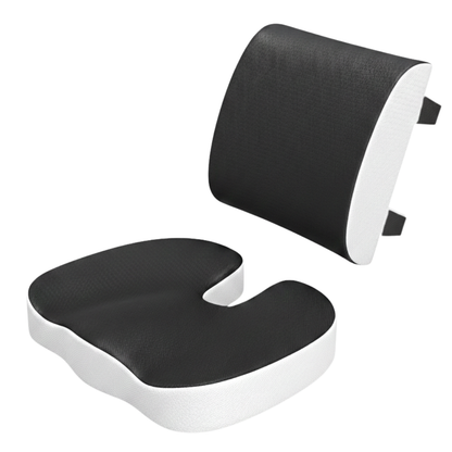 Two-Piece Memory Foam Car Seat Cushion and Back Pad Set for Vehicles