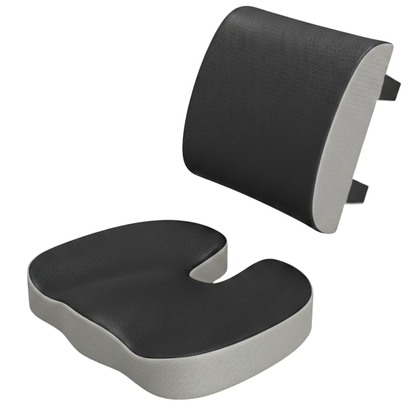 Two-Piece Memory Foam Car Seat Cushion and Back Pad Set for Vehicles