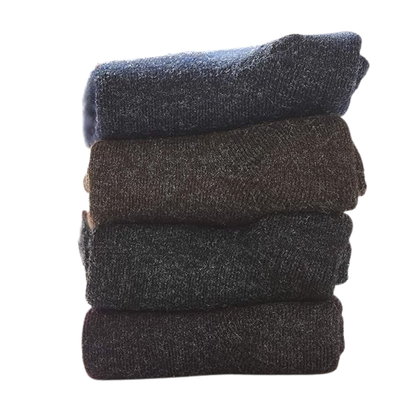 Women’s Wool Thermal Crew Socks 4-Pack Knit Breathable Design