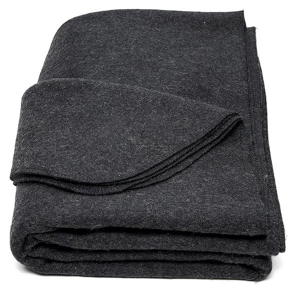 Wool Blend Blanket 64x88 inch for Camping, Travel, and Gear Kits